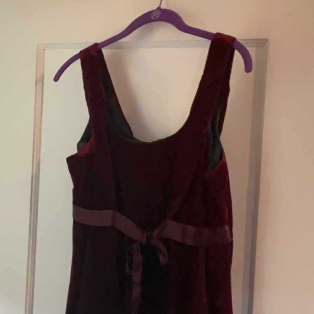Vintage Burgundy Velvet Party Dress Women’s Small